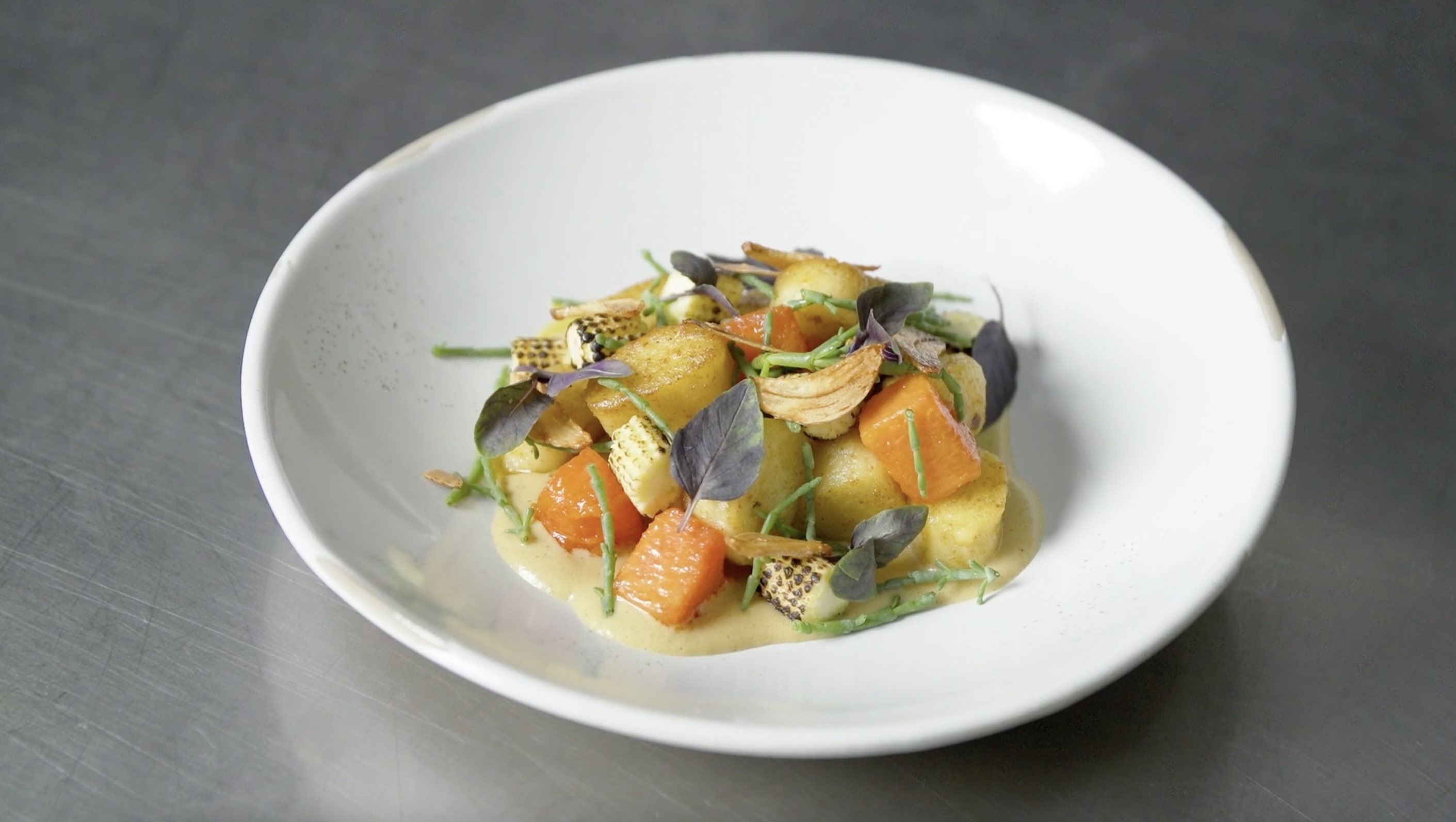 Chef Louis Robinson - Yuca with Plantain Curried Gnocchi 1