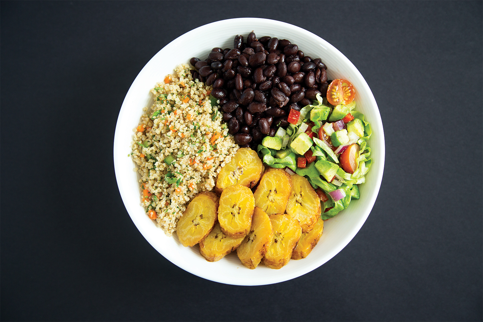 Plantain Rounds with Quinoa Bowl