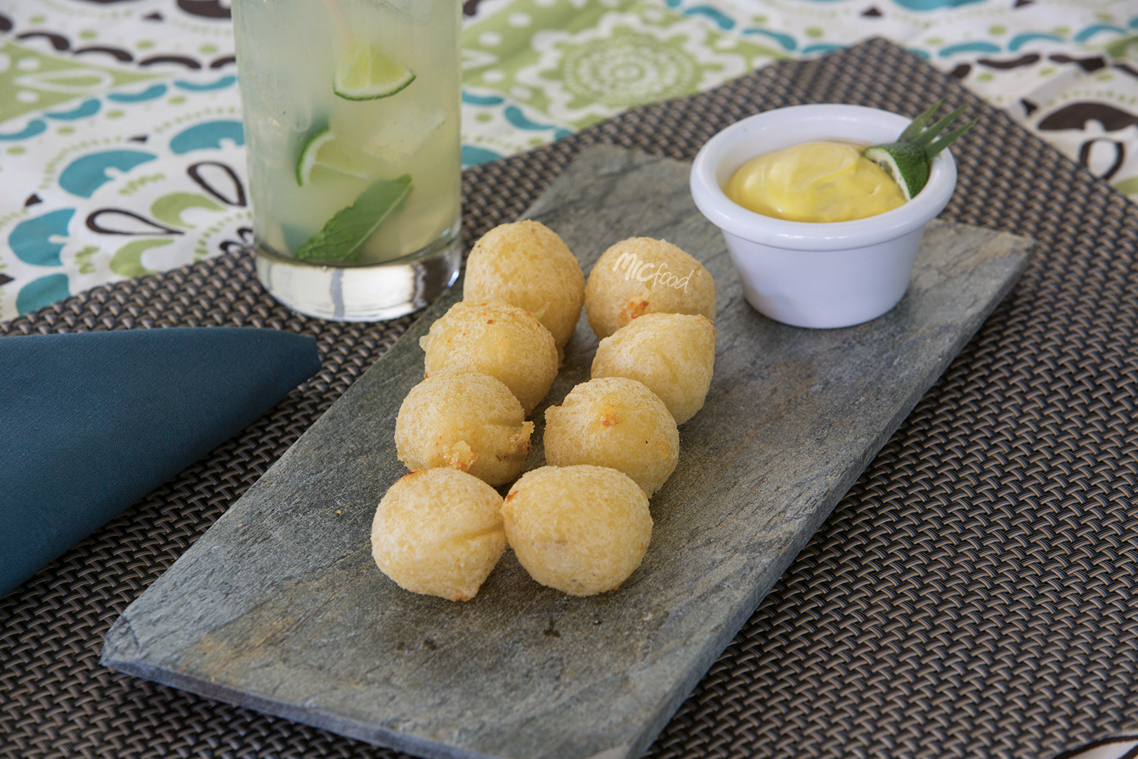 Yuca Bites Honey Mustard Dip H WATERMARK